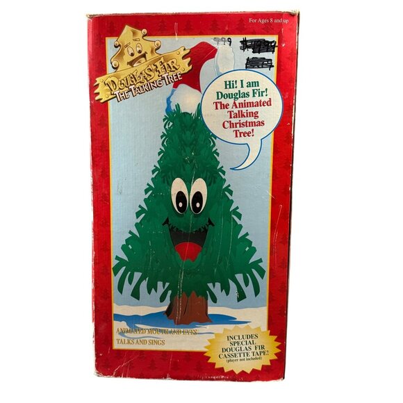 Gemmy 1996 Douglas Fir Animated Talking Christmas Tree With Accessories - WORKS - Picture 1 of 8